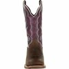 Durango Lady Rebel Pro  Women's Ventilated Plum Western Boot, OILDED BROWN/PLUM, M, Size 8 DRD0377